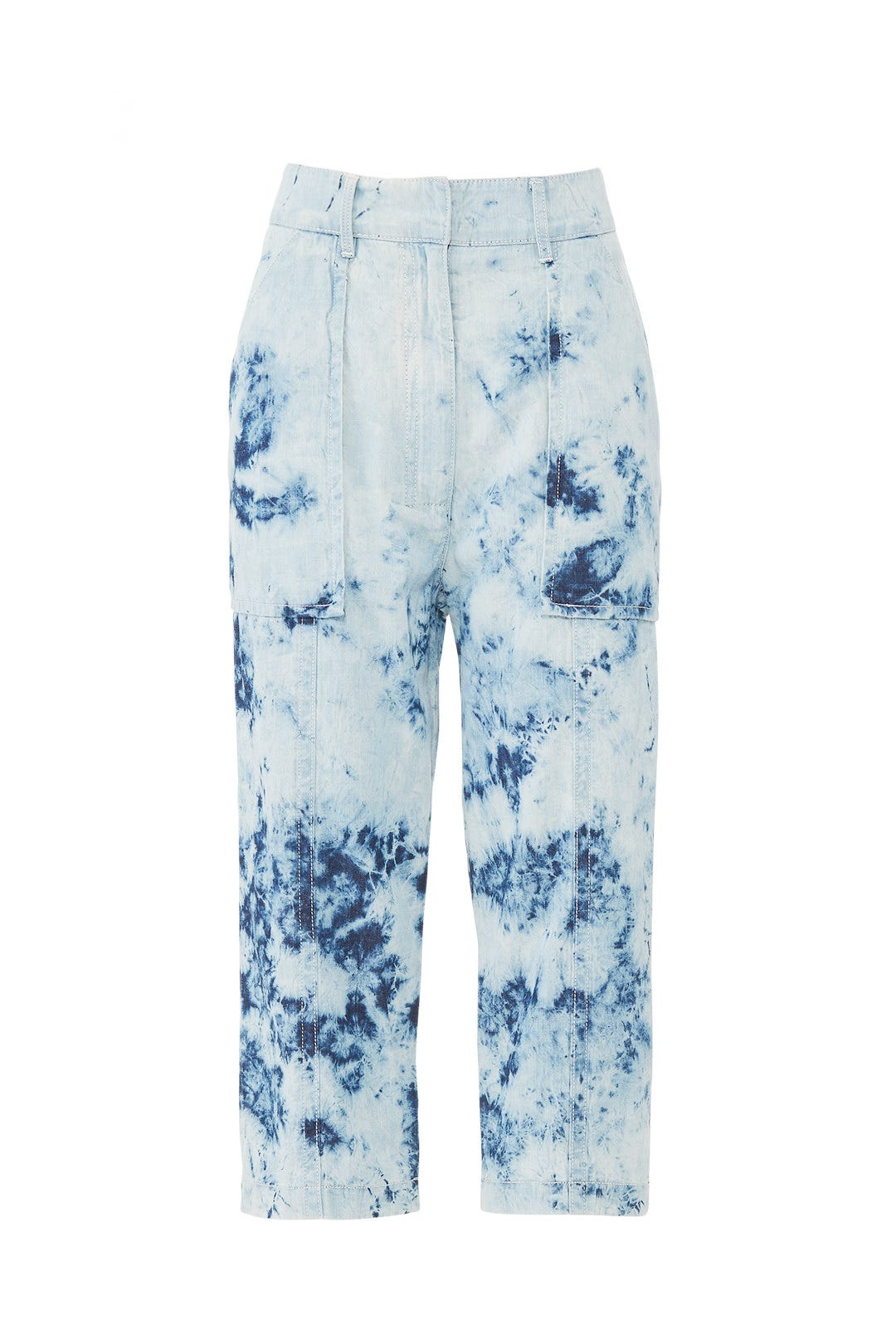 Relaxed Shibori Denim Pants by Victor Alfaro