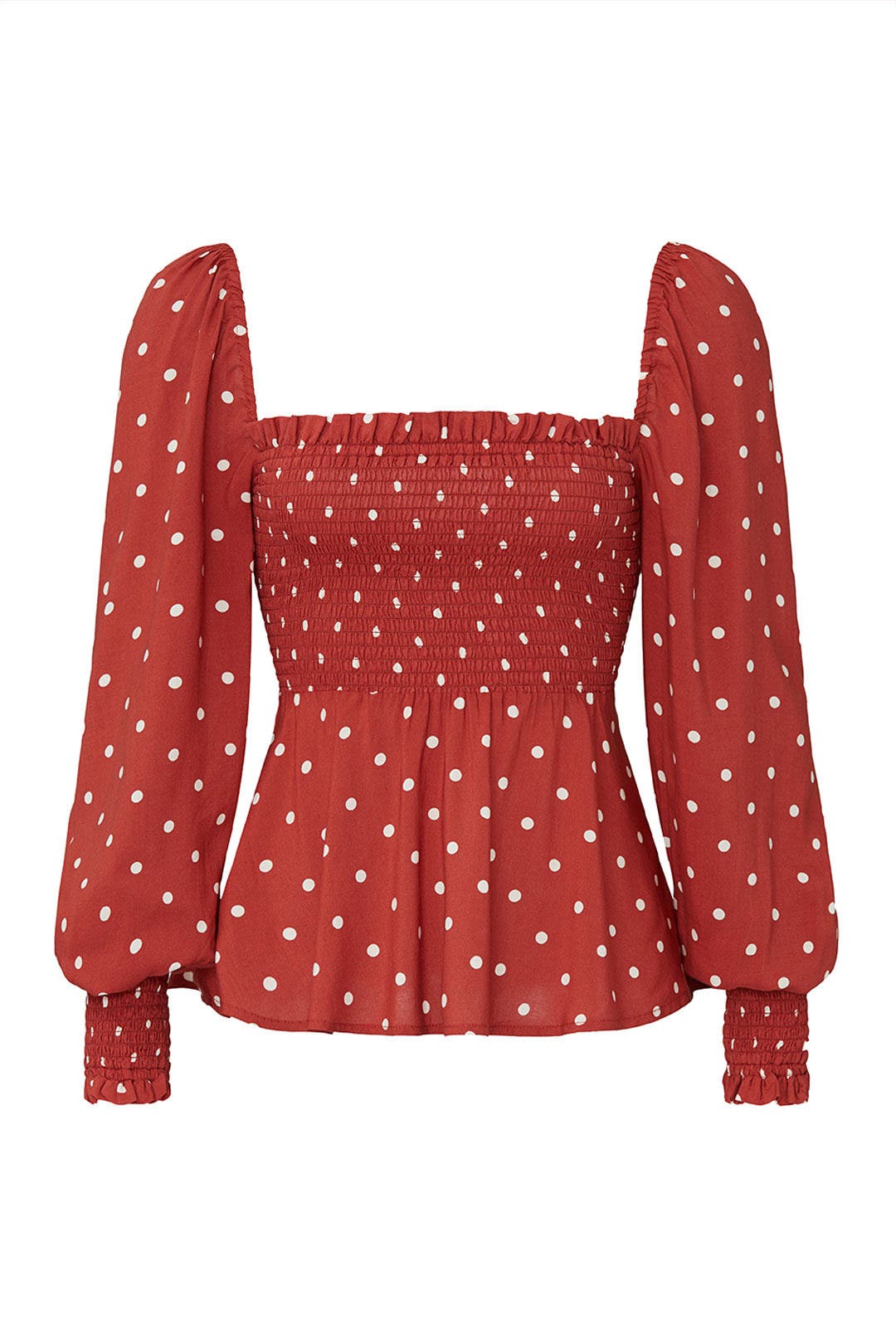 Red Polly Sunday Blouse by Auguste 4