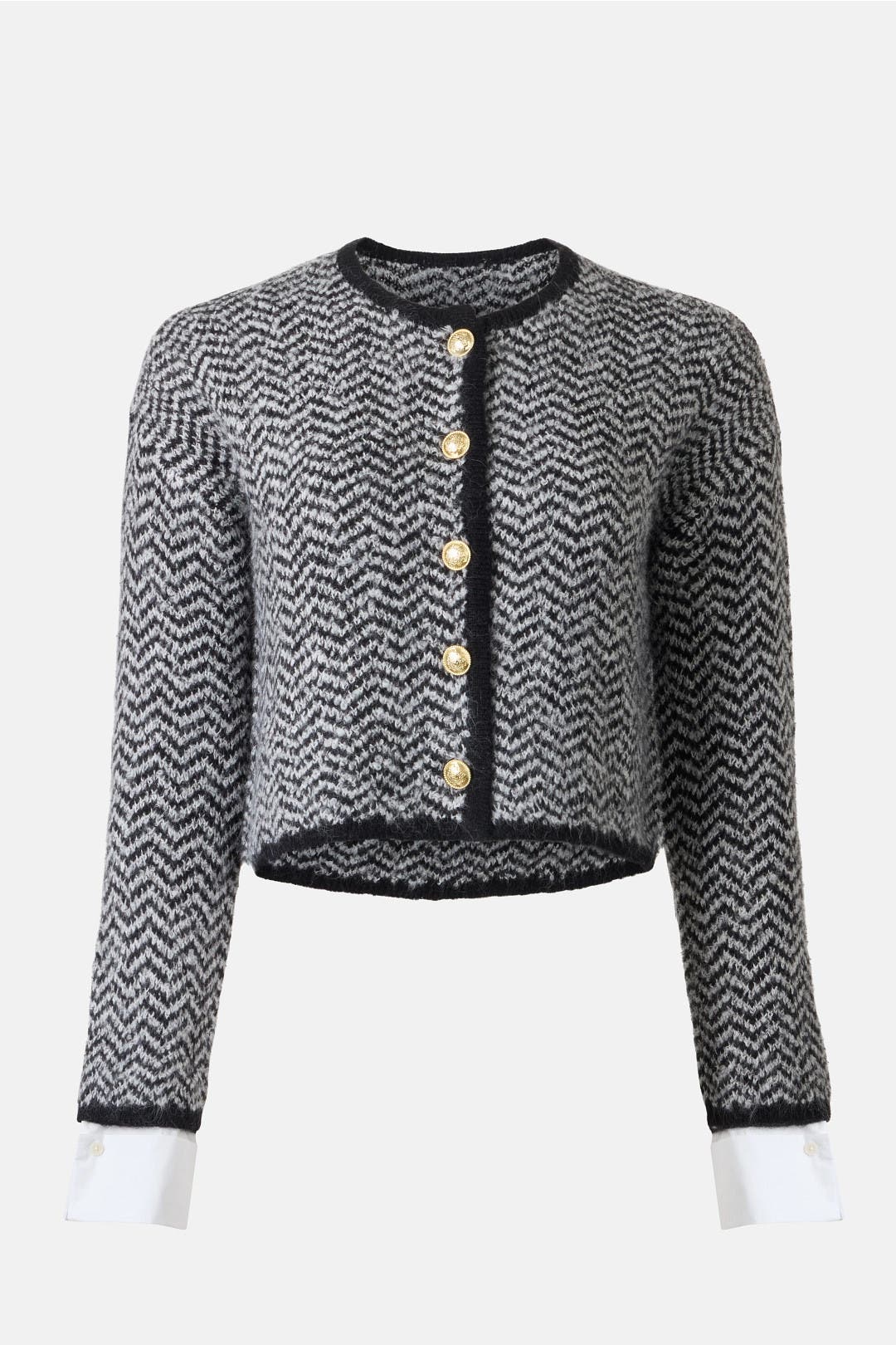 Sabine Herringbone Cardigan by Derek Lam 10 Crosby | Rent the Runway