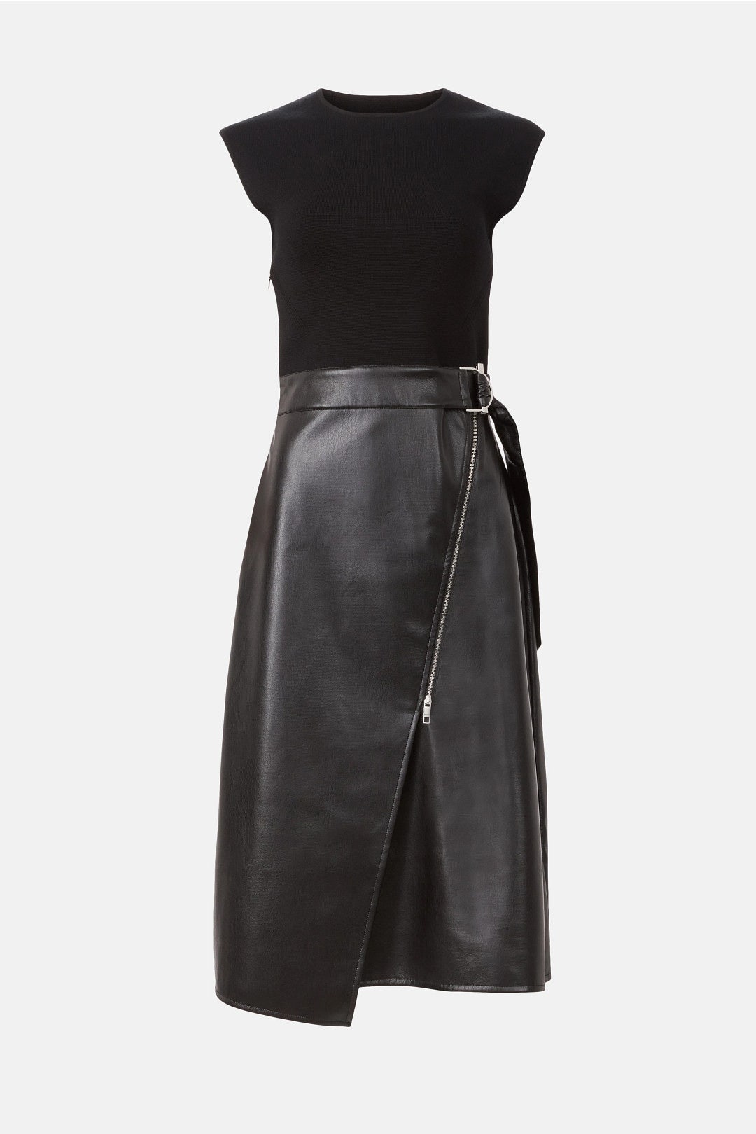 Flederi Mixed Media Leather Midi Dress by BOSS 4