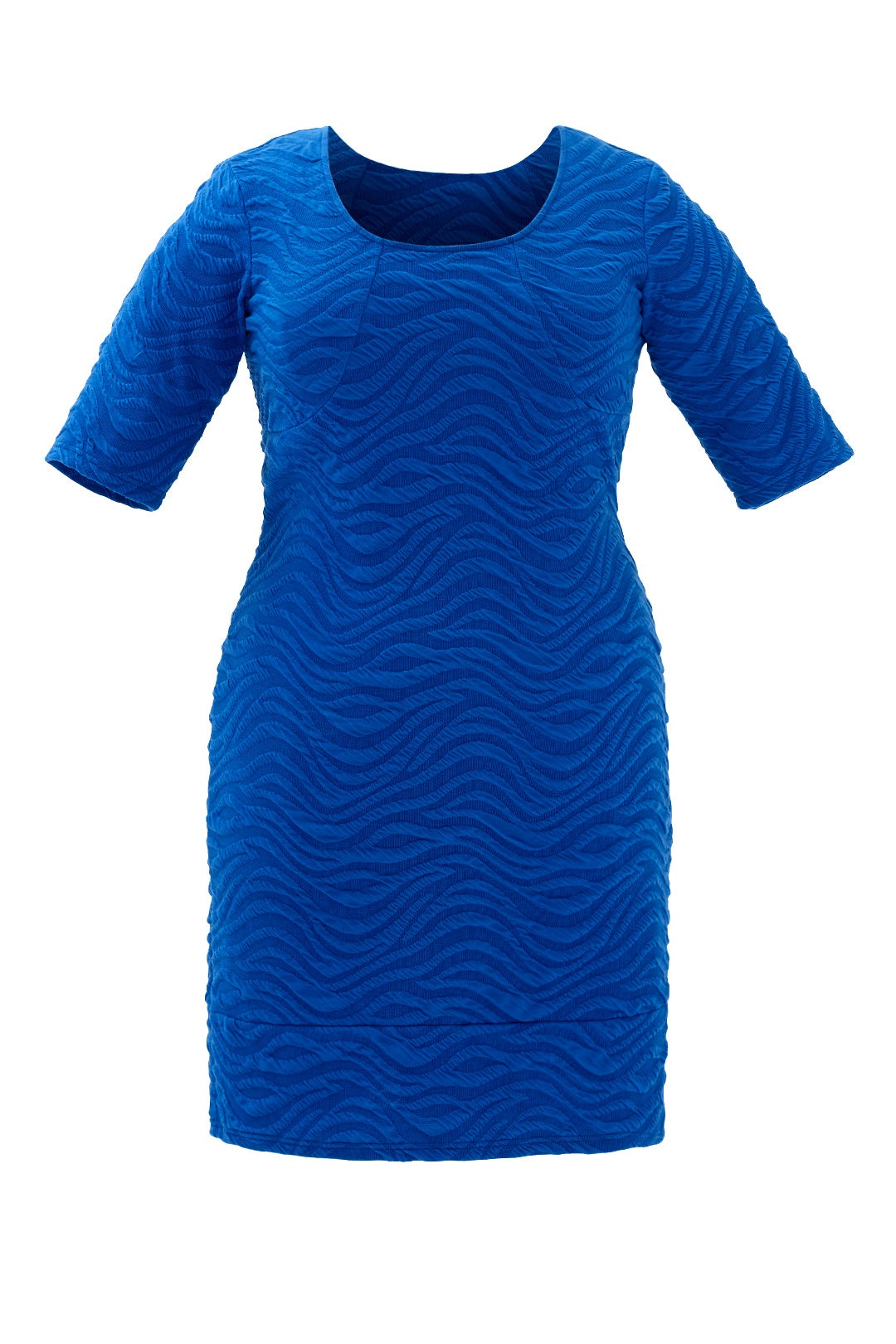 Wavy Blue Sheath Dress by JUNAROSE 3