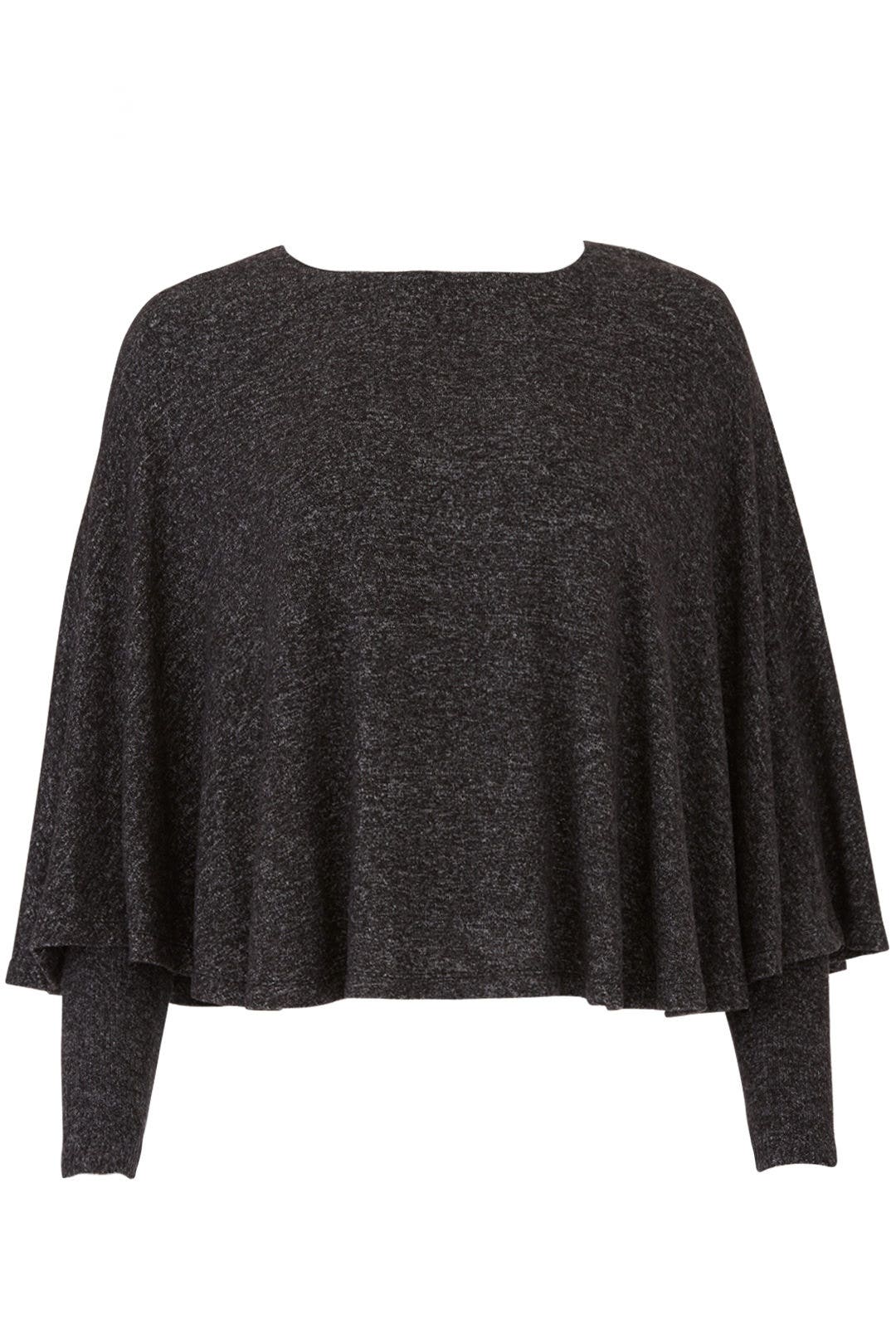 Black Cozy Cape Tee by B Collection by Bobeau
