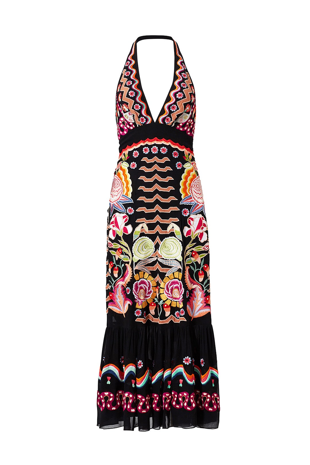 Black Embroidered Midi Dress by Temperley London 3
