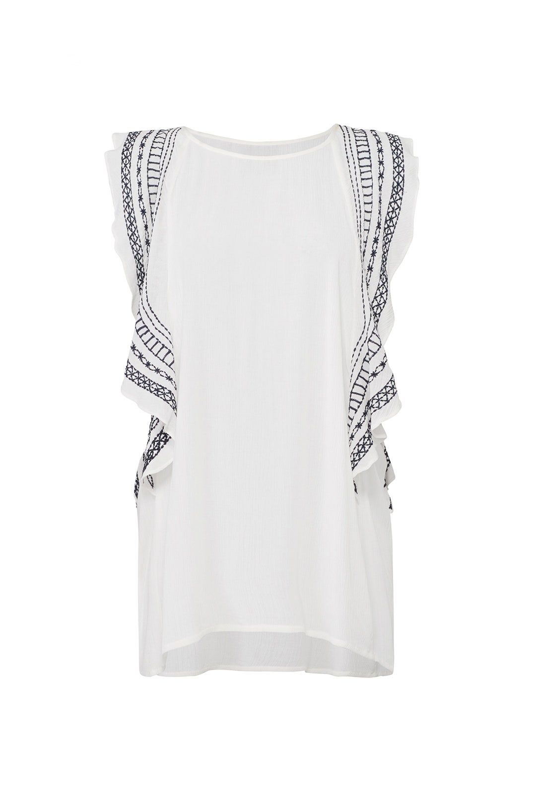 Sheer Skyler Embroidered Blouse by B Collection by Bobeau