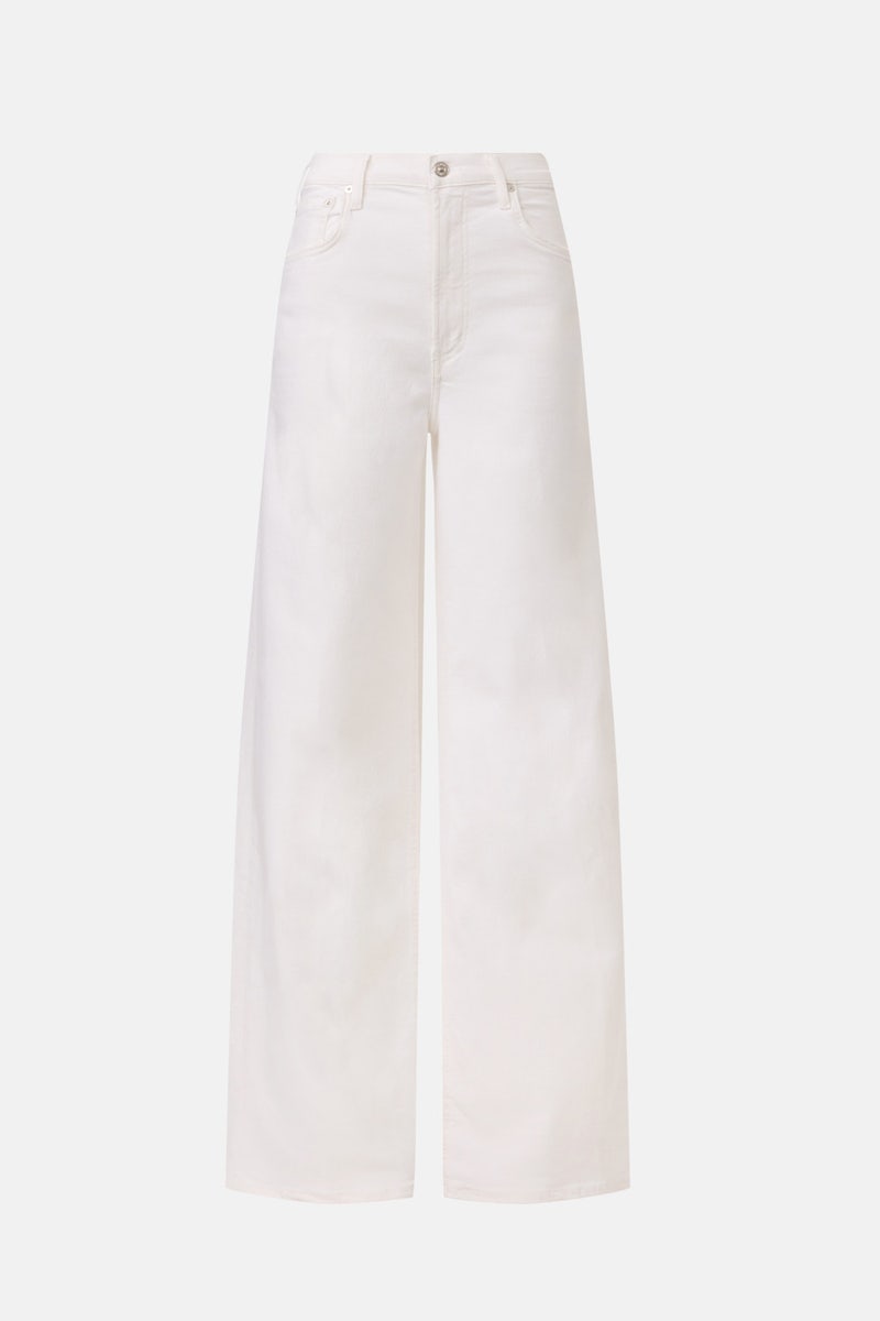 Lyra Long Wide Leg in Soft White by Citizens of Humanity - Photo 4