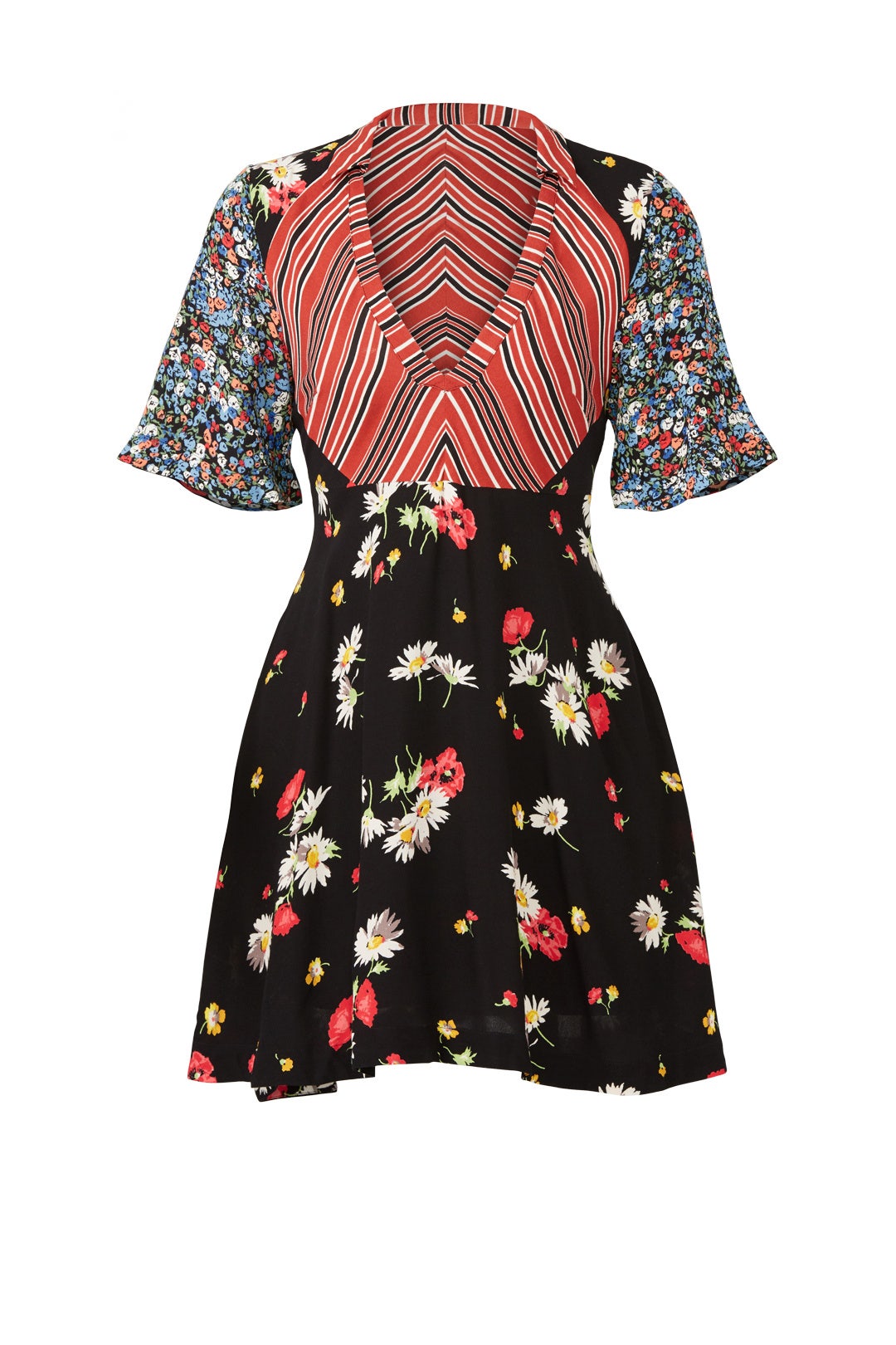 Mix It Up Printed Mini Dress by Free People