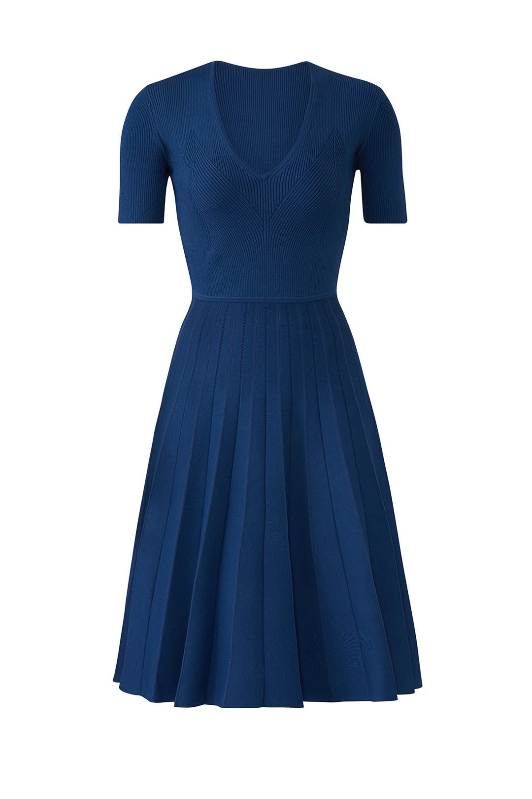 Navy Knit Flare Dress by Jason Wu Collection | Rent the Runway