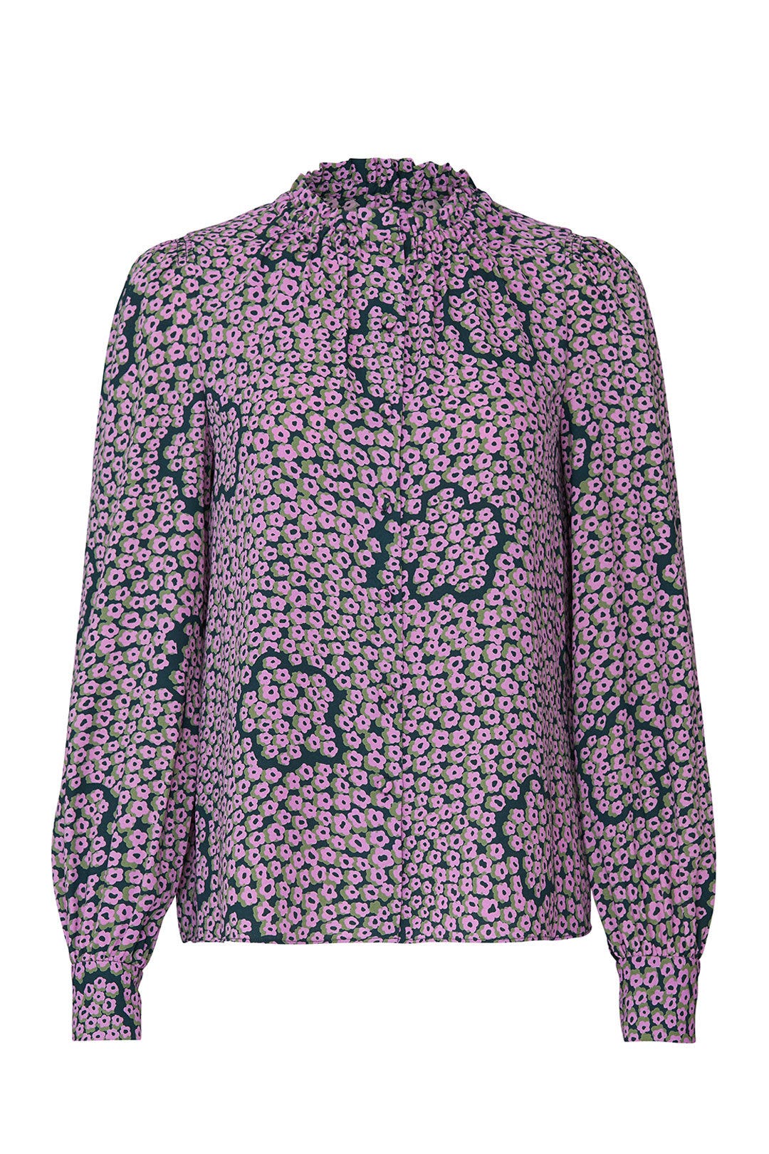 Flair Flora Ruffle Neck Blouse by kate spade new york