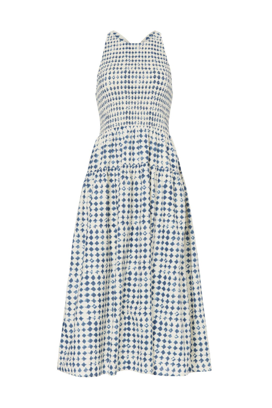 Shibori Halter Tiered Midi Dress by Madewell | Rent the Runway