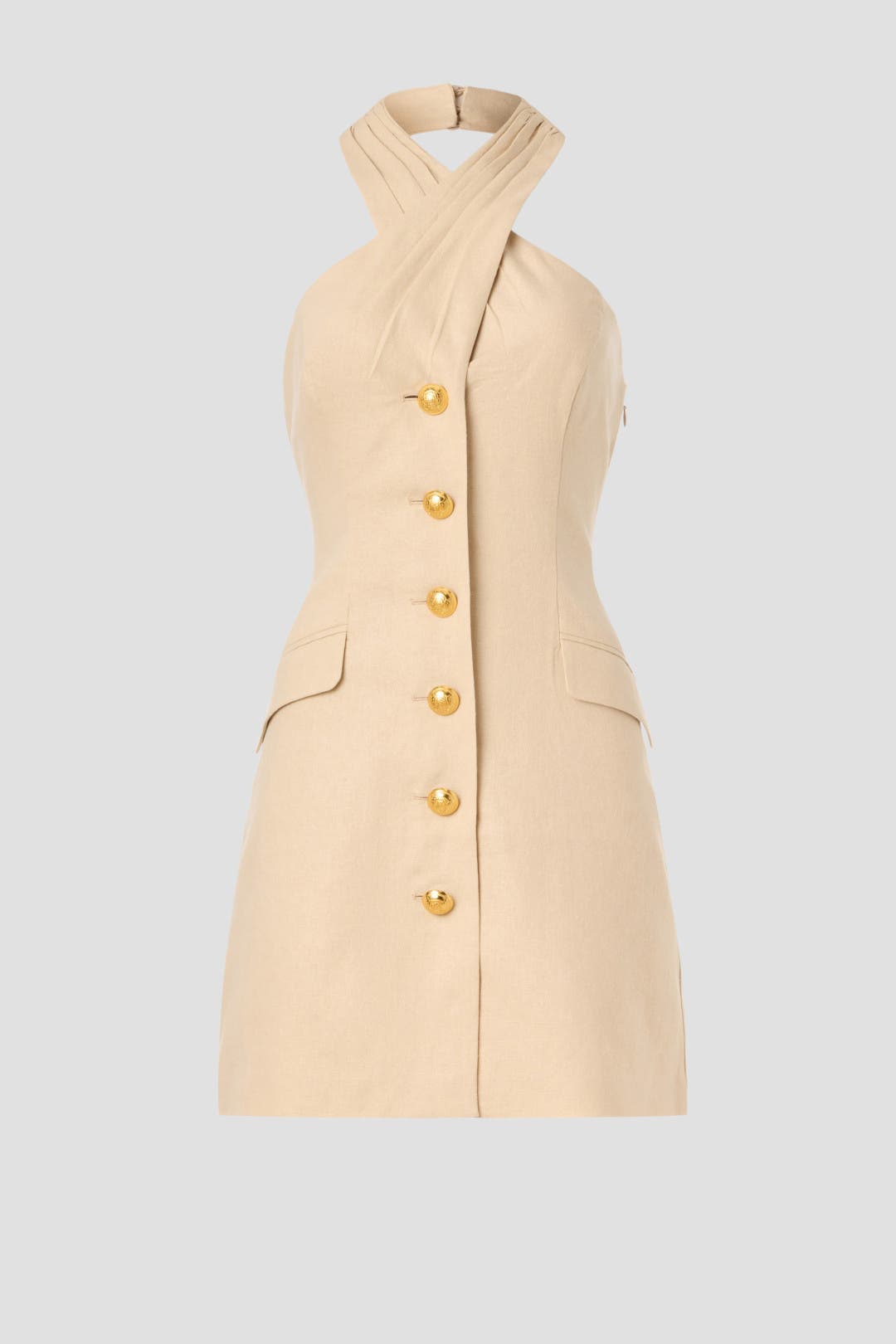 Crossover Halter Mini Dress by TOCCIN X RTR | Rent the Runway