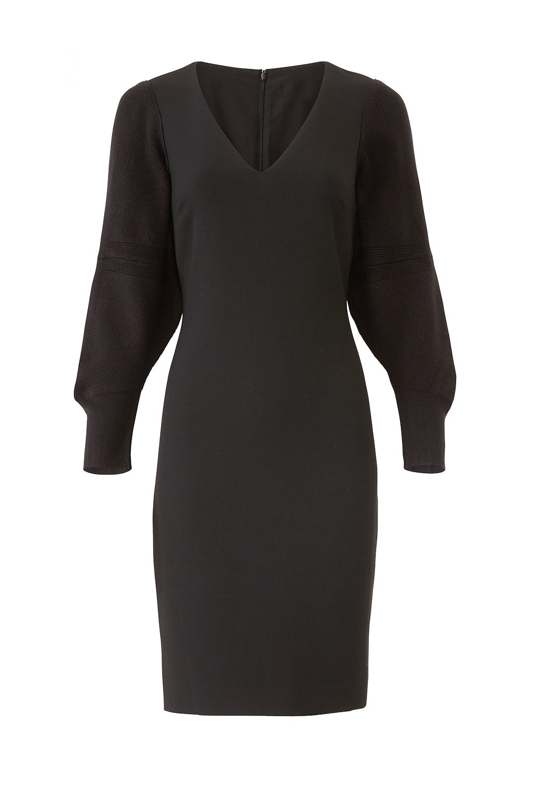 Black Knit Sleeve Dress by Badgley Mischka
