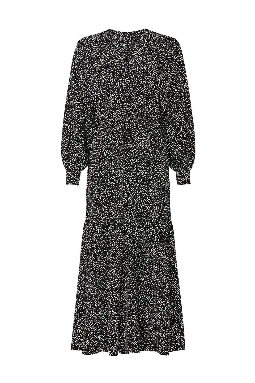 Black Ditsy Midi Dress by Sweet Baby Jamie 4