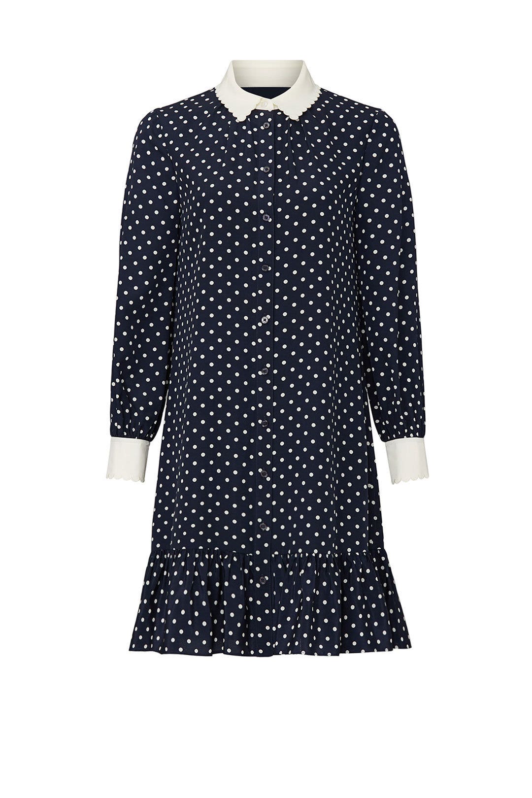 Cora Polka Dot Shirt Dress by Tory Burch