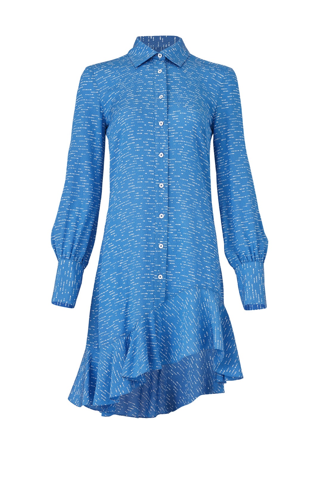 Blue Asymmetric Shirtdress by Derek Lam 10 Crosby