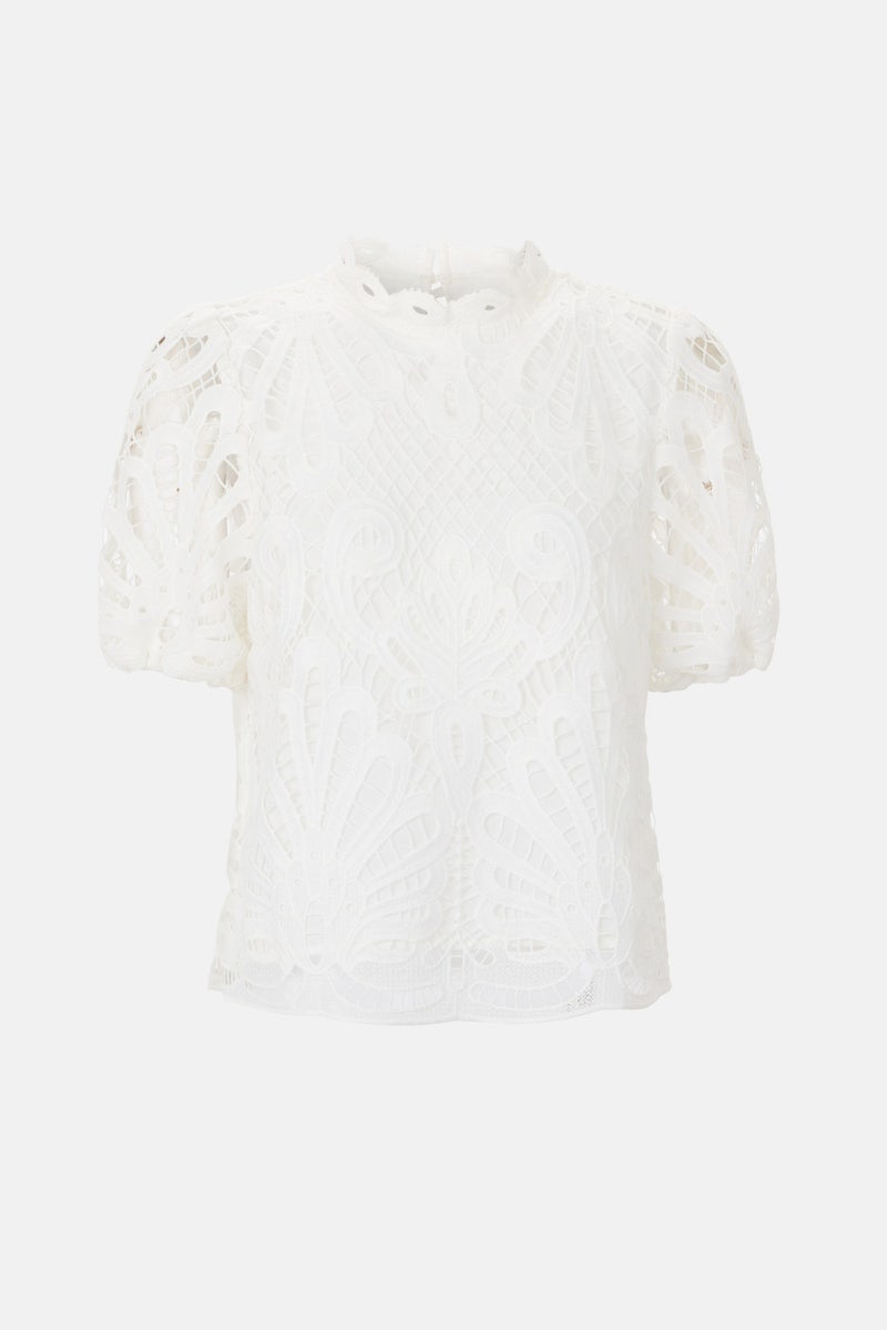 Allover Lace Mock Neck Top by NVLT - Photo 4