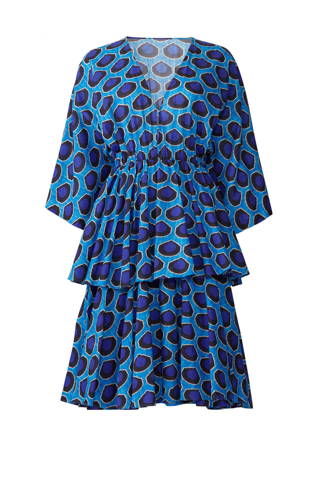 Blue Printed Bella Dress by RHODE 3