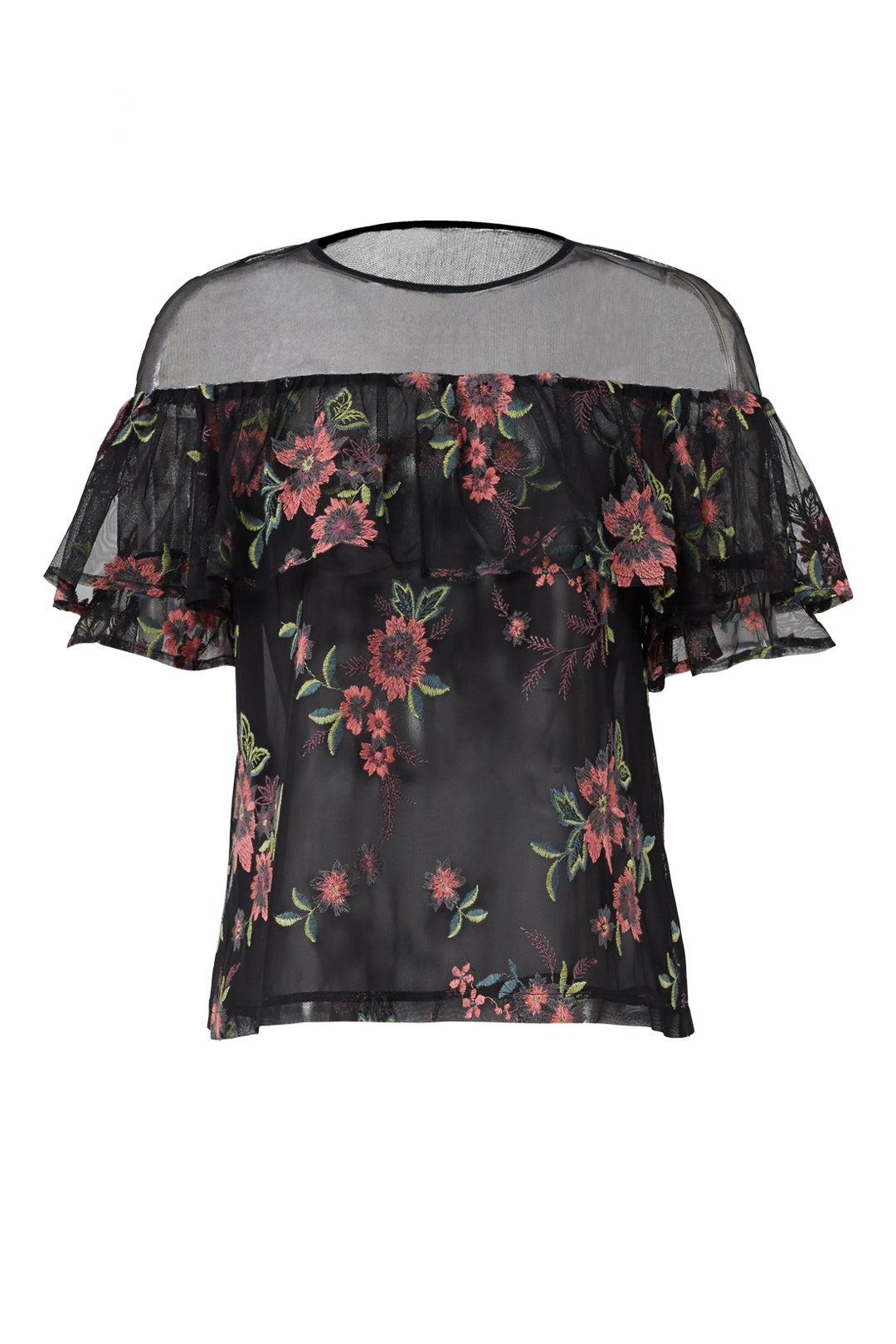 Black Floral Rayna Top by BB Dakota