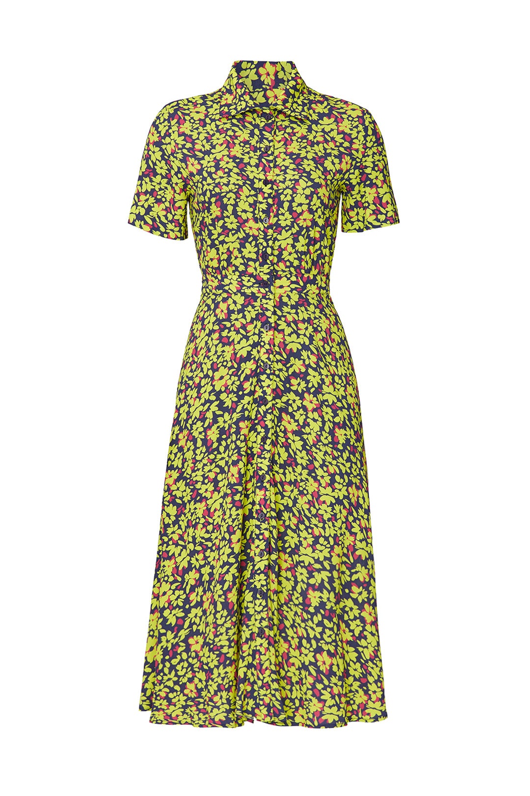 Painted Primrose Button Down Dress by Nicole Miller