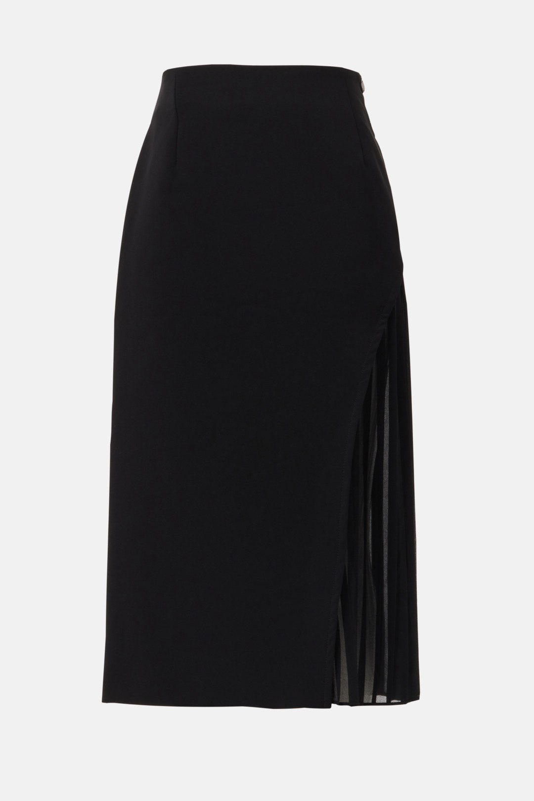 Black Midi Skirt With Pleat Details by Claudie Pierlot 4
