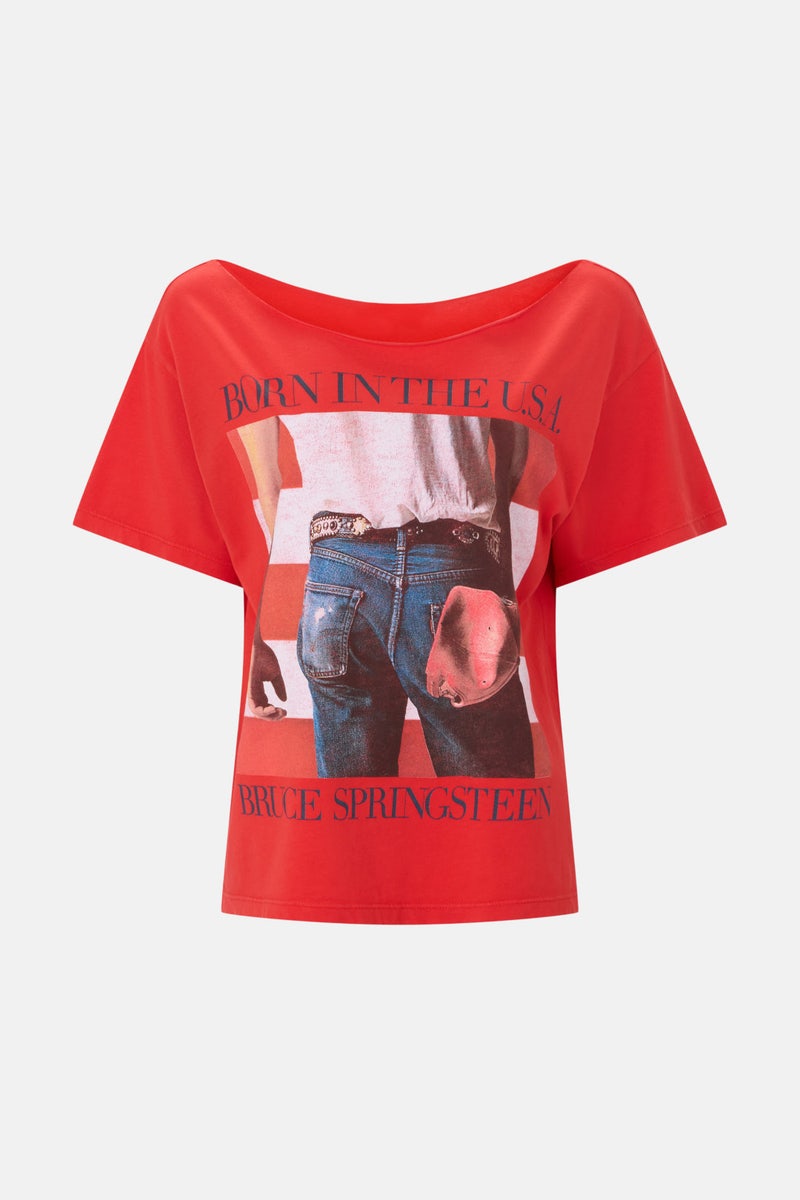 Bruce Springsteen Born In The USA Off The Shoulder Tee by DAYDREAMER - Photo 4