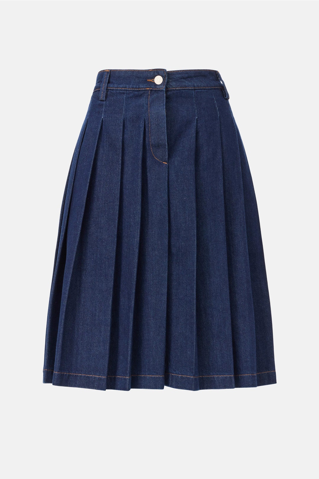 Denim Pleated Mini Skirt by 7 For All Mankind 4