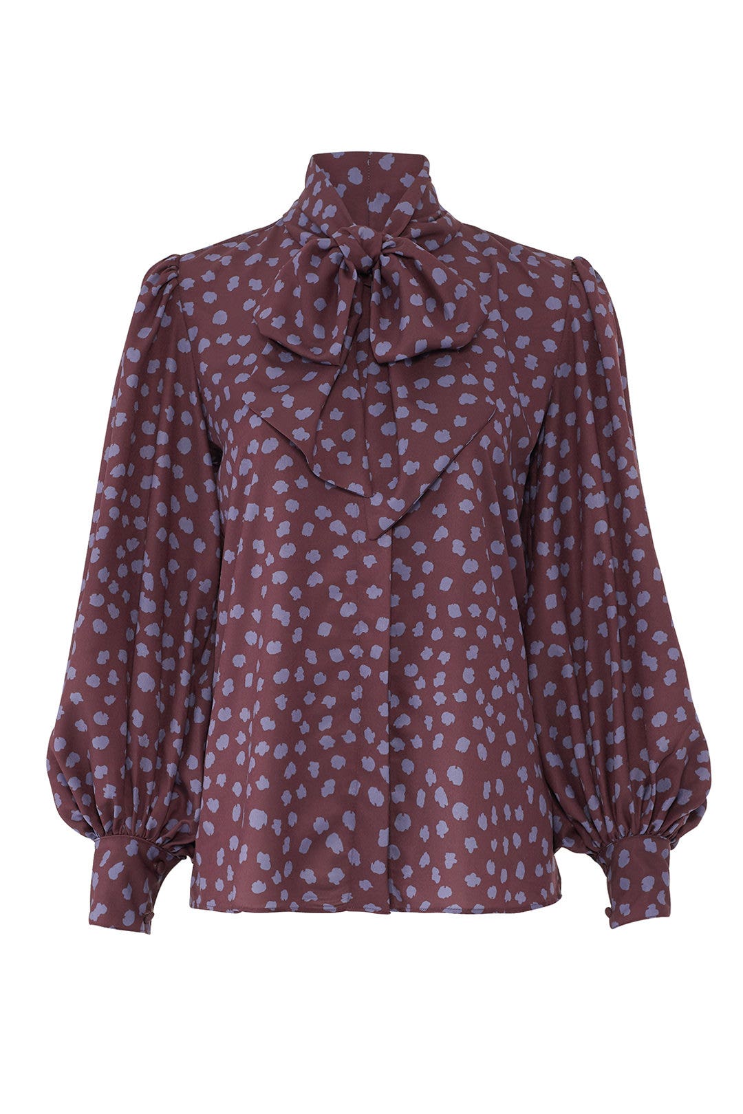 Maroon Dot Finley Blouse by Hunter Bell 3