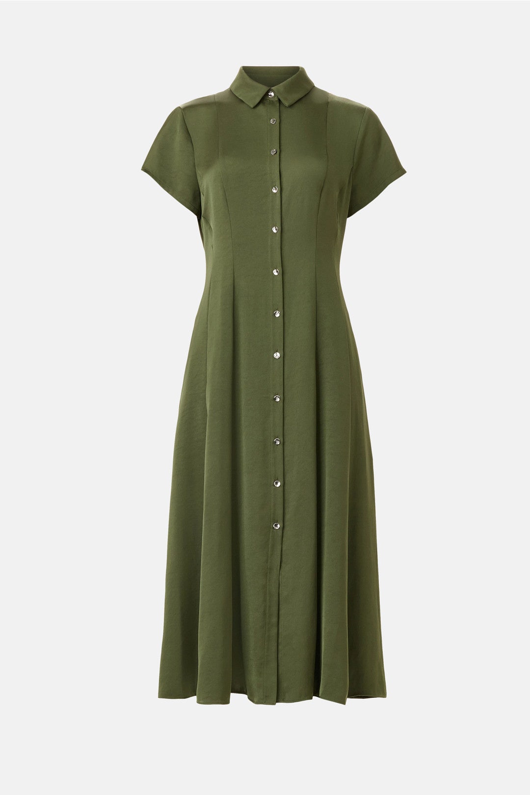 Pleated Shirt Dress by Luxely