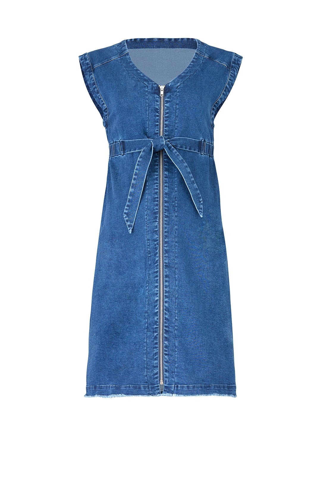 Zip Denim Maternity Dress by Ingrid & Isabel 3