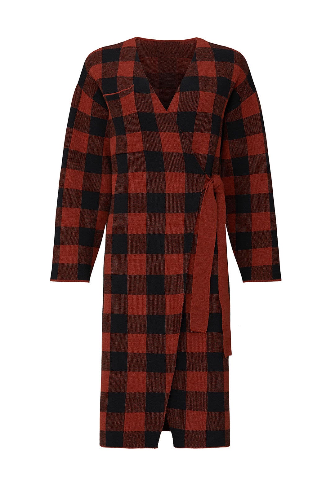 Check Pattern Sweater Coat by J.O.A. 4