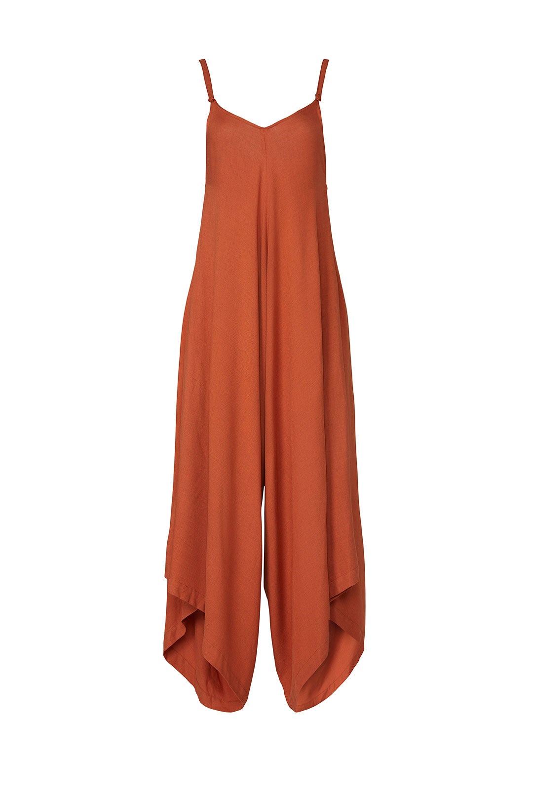 Rust Orange Boxy Jumpsuit by Kahindo