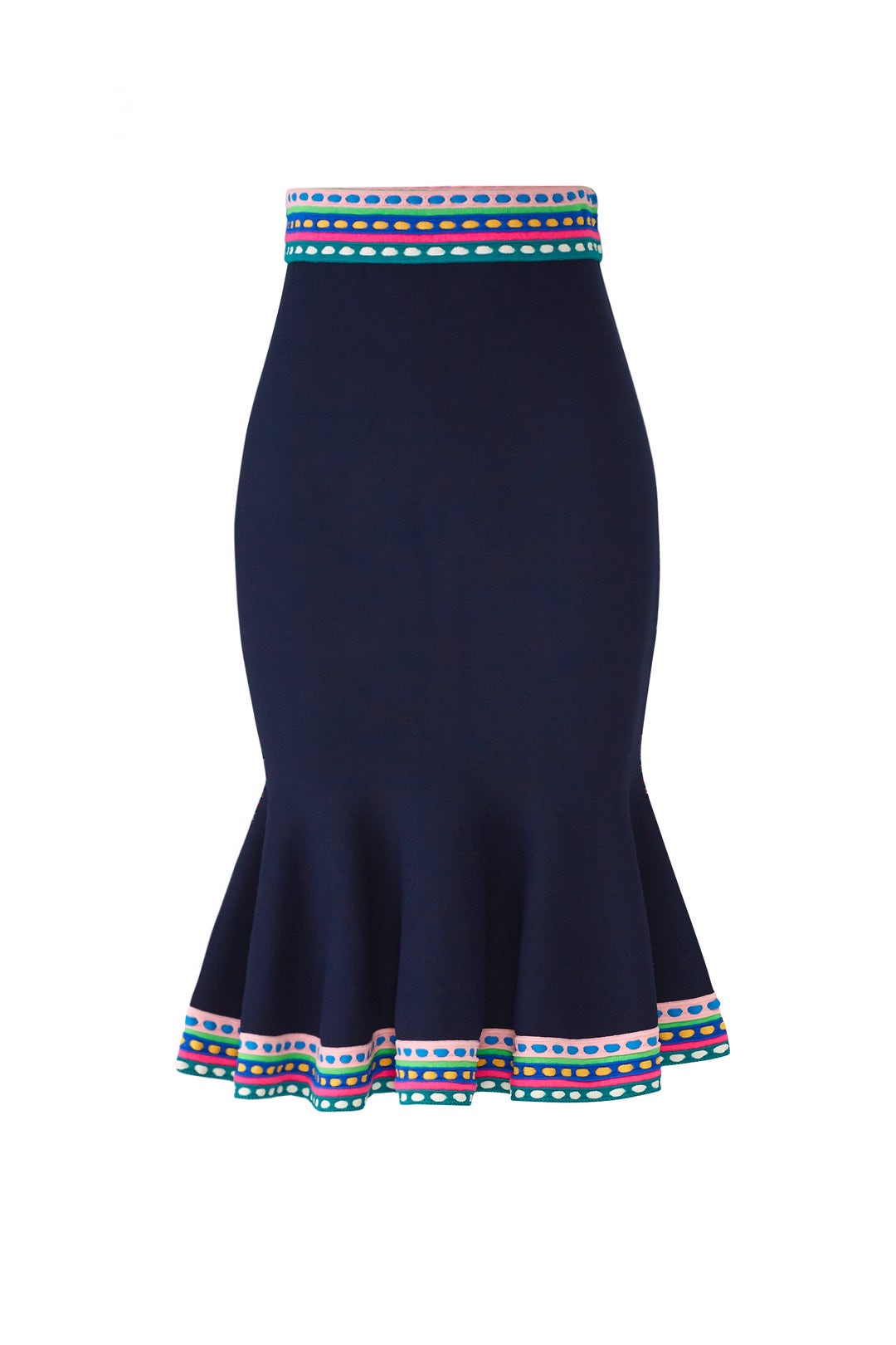 Rainbow Trim Knit Skirt by Milly 3