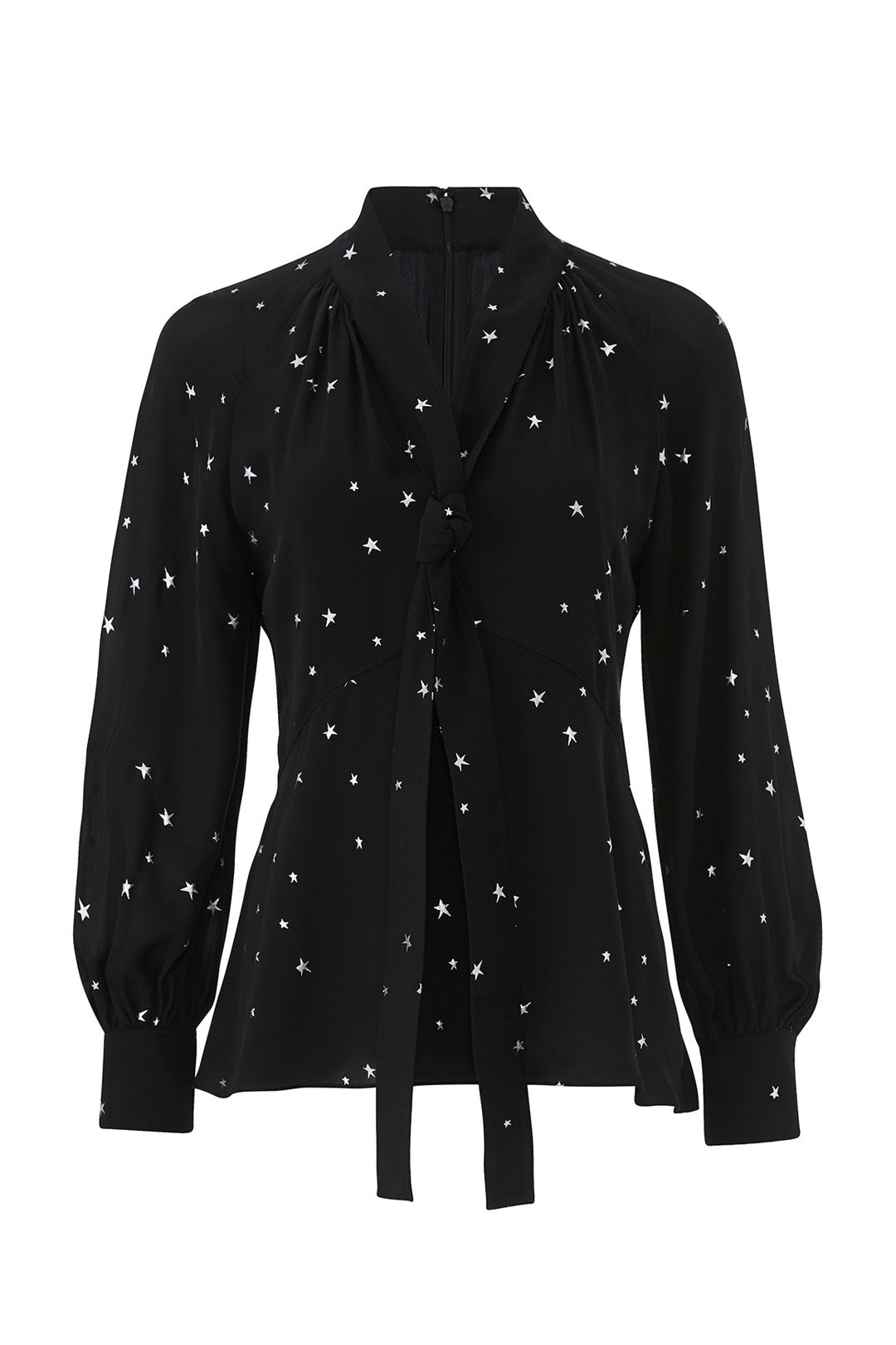 Stargazer Pleated Bow Blouse by Tory Burch