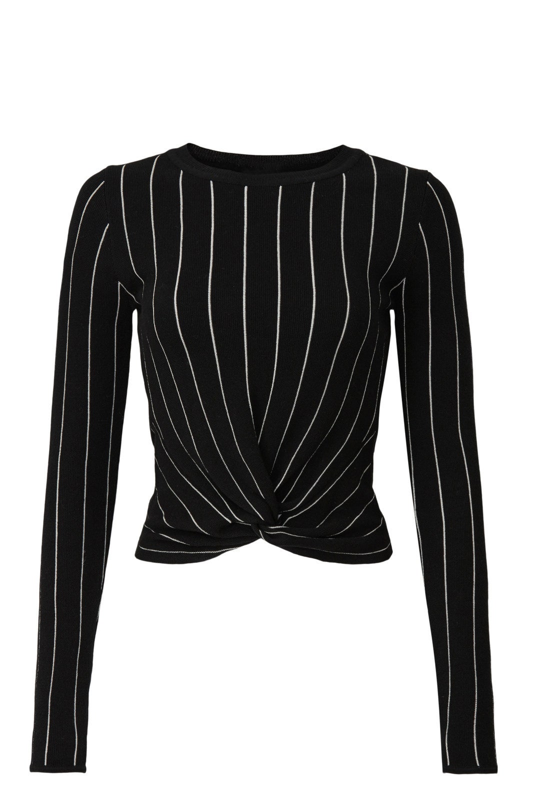 Pinstripe Knot Front Top by Victor Glemaud 4