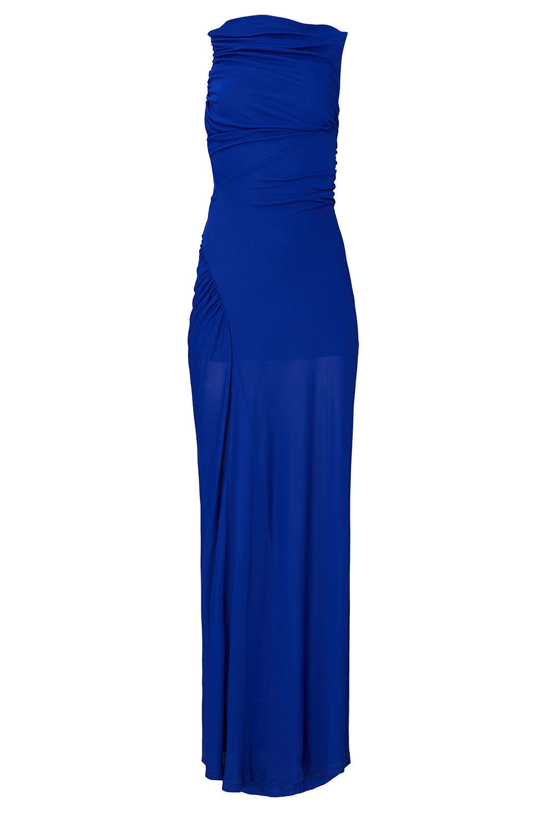 Cobalt Blue Ruched Gown by Atlein 4