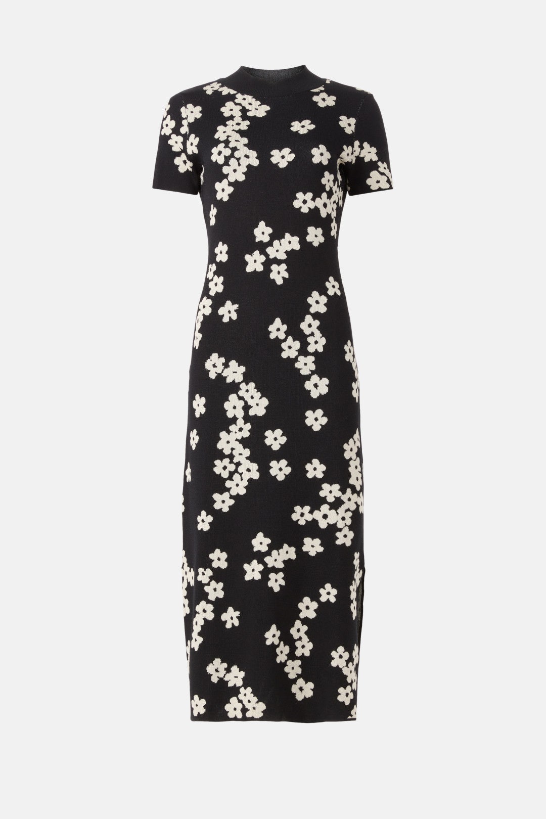 Flower Jacquard Knit Dress