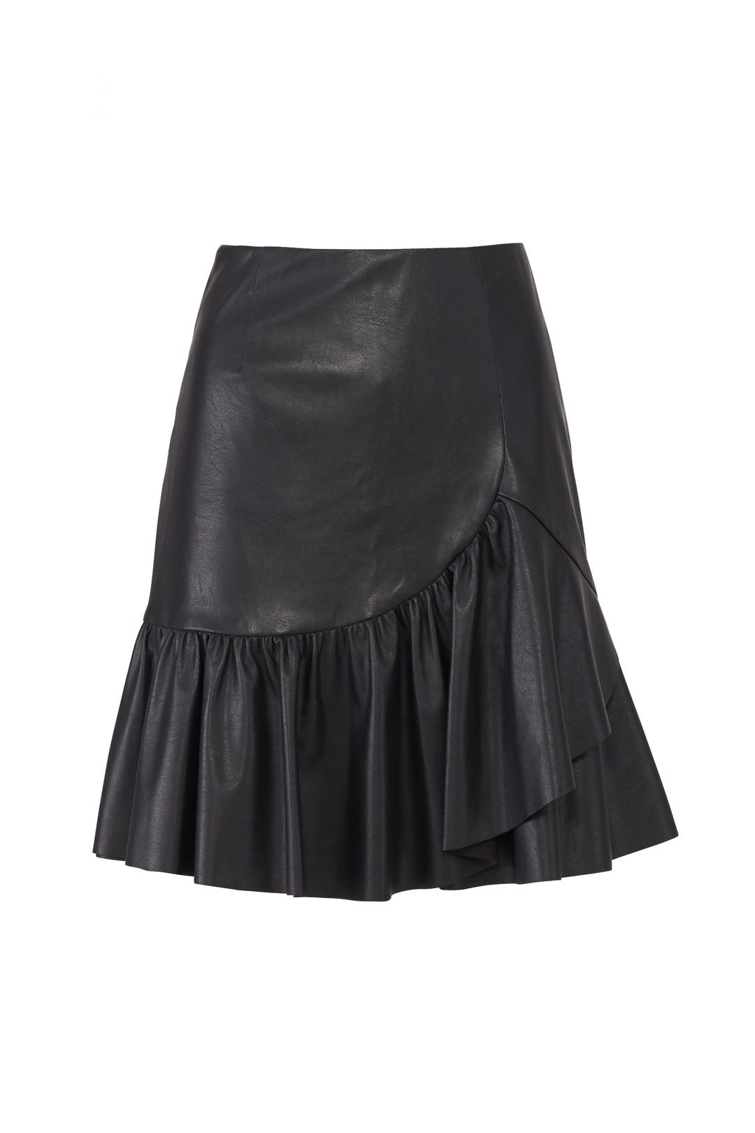 Ruffled Vegan Leather Skirt by Rebecca Taylor NYC 3