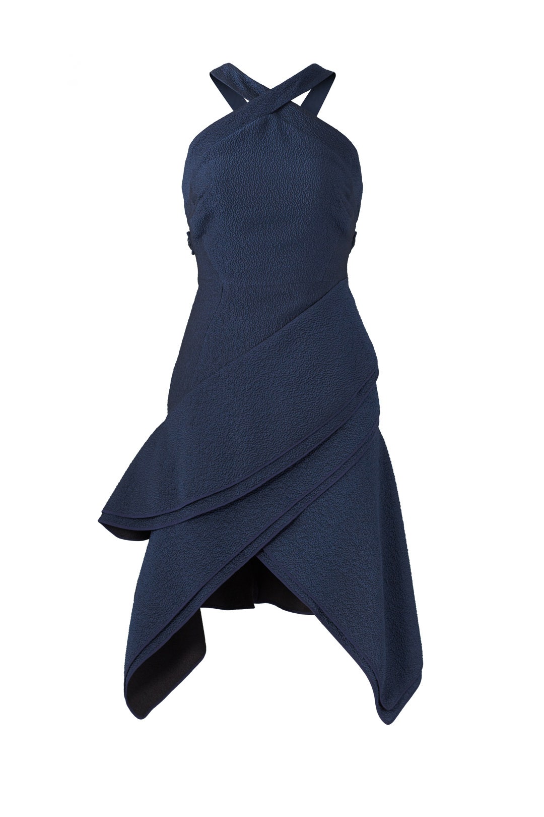 Navy Halter Asymmetrical Dress by Antonio Berardi 3