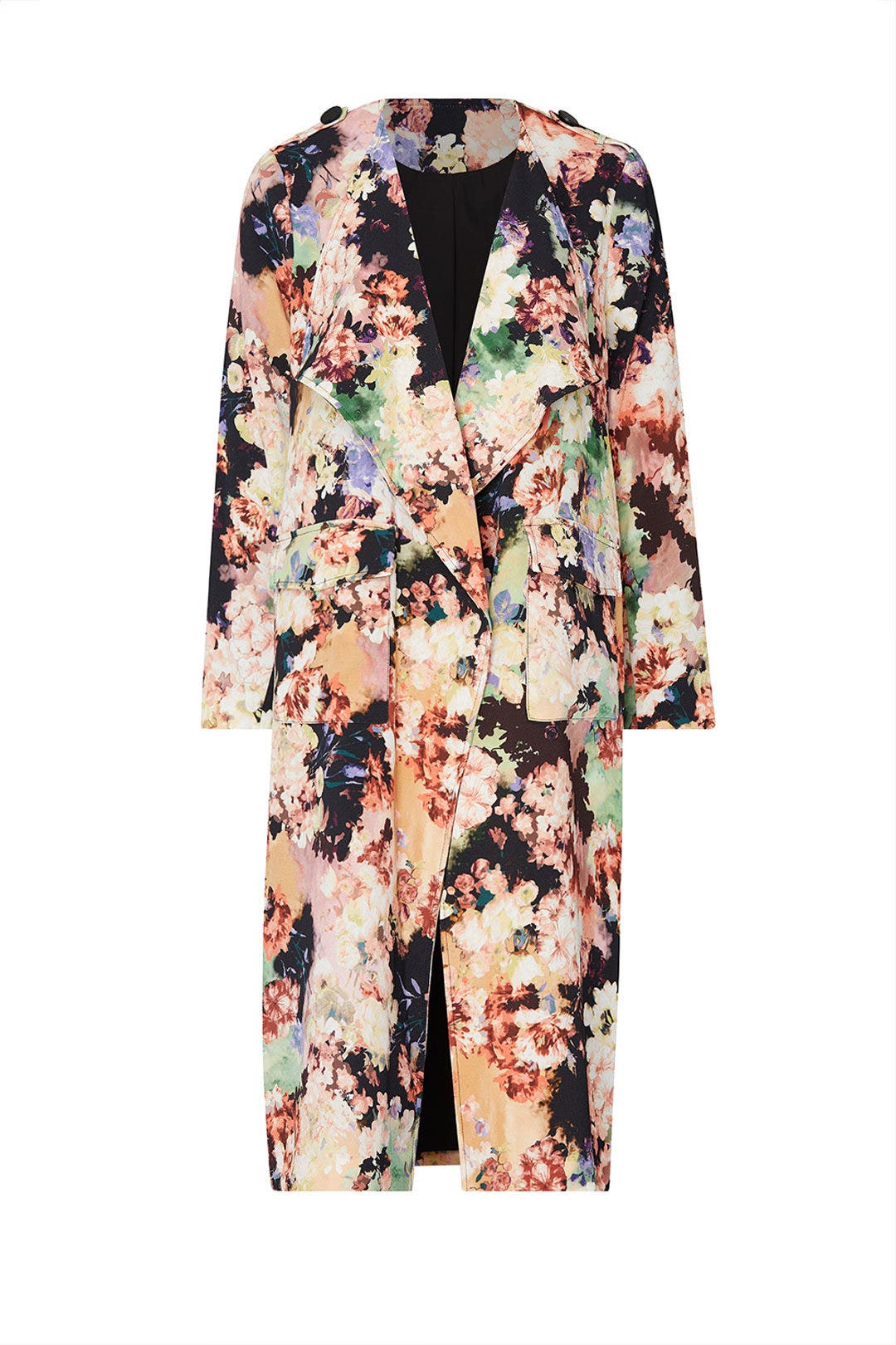 Dark Floral Duster Jacket by Badgley Mischka 4