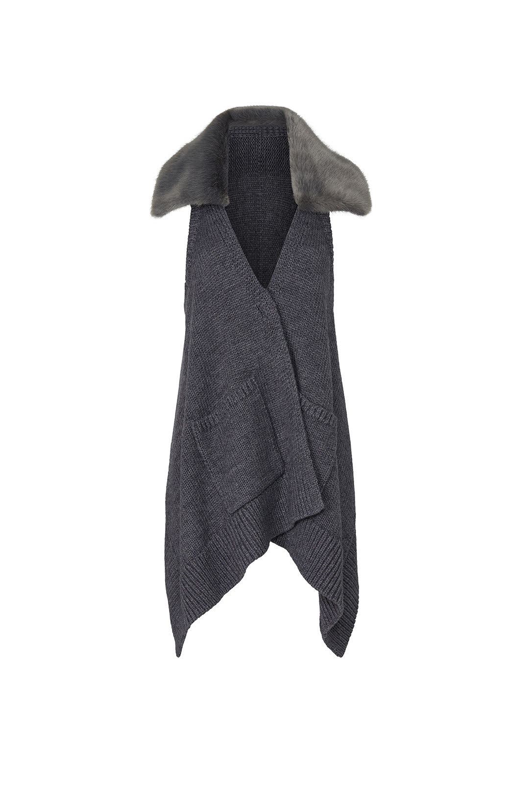 Faux Fur Collar Vest by KF/KaufmanFranco Collective for 45 Rent the