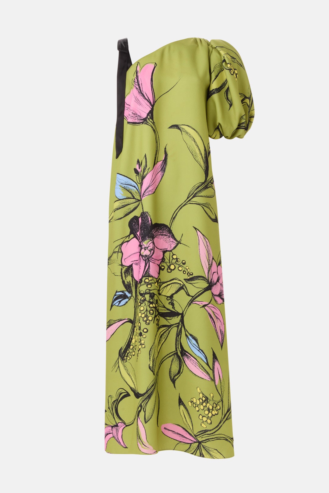 One Sleeve Maxi Dress With Bow Strap by STINE GOYA 4