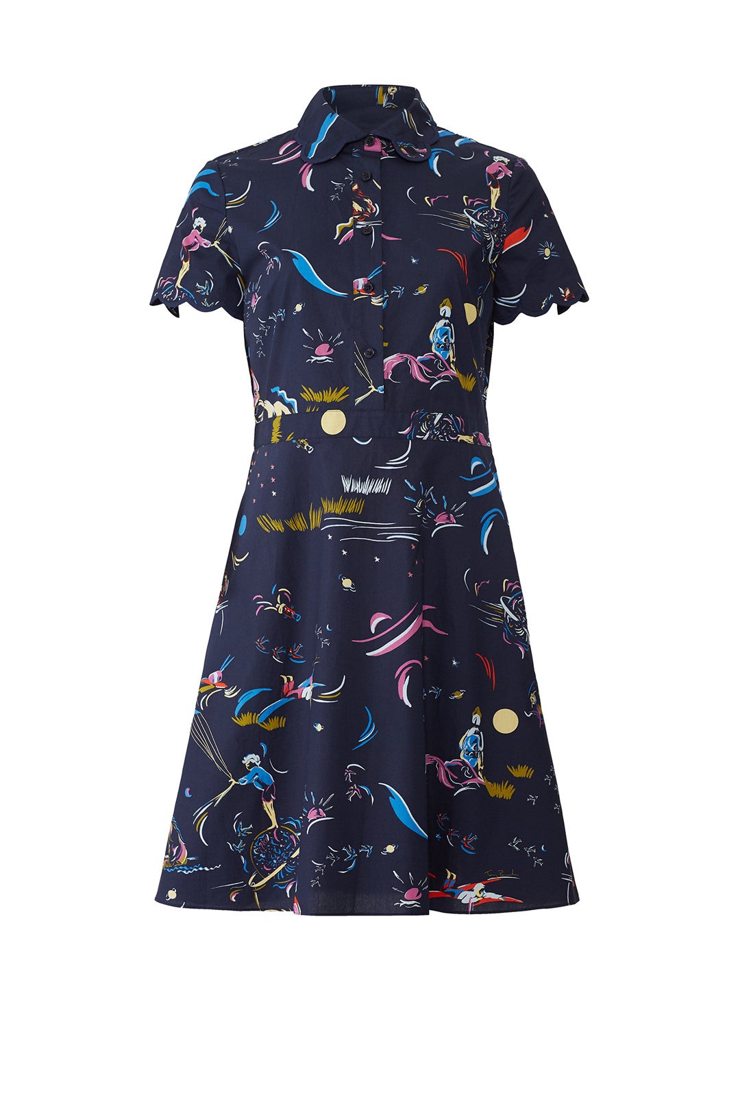 Scallop Edge Shirtdress by Tory Burch