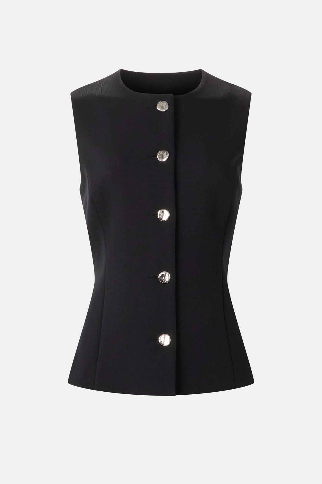 Accent Button Crew Neck Vest by Rosetta Getty x RTR 4