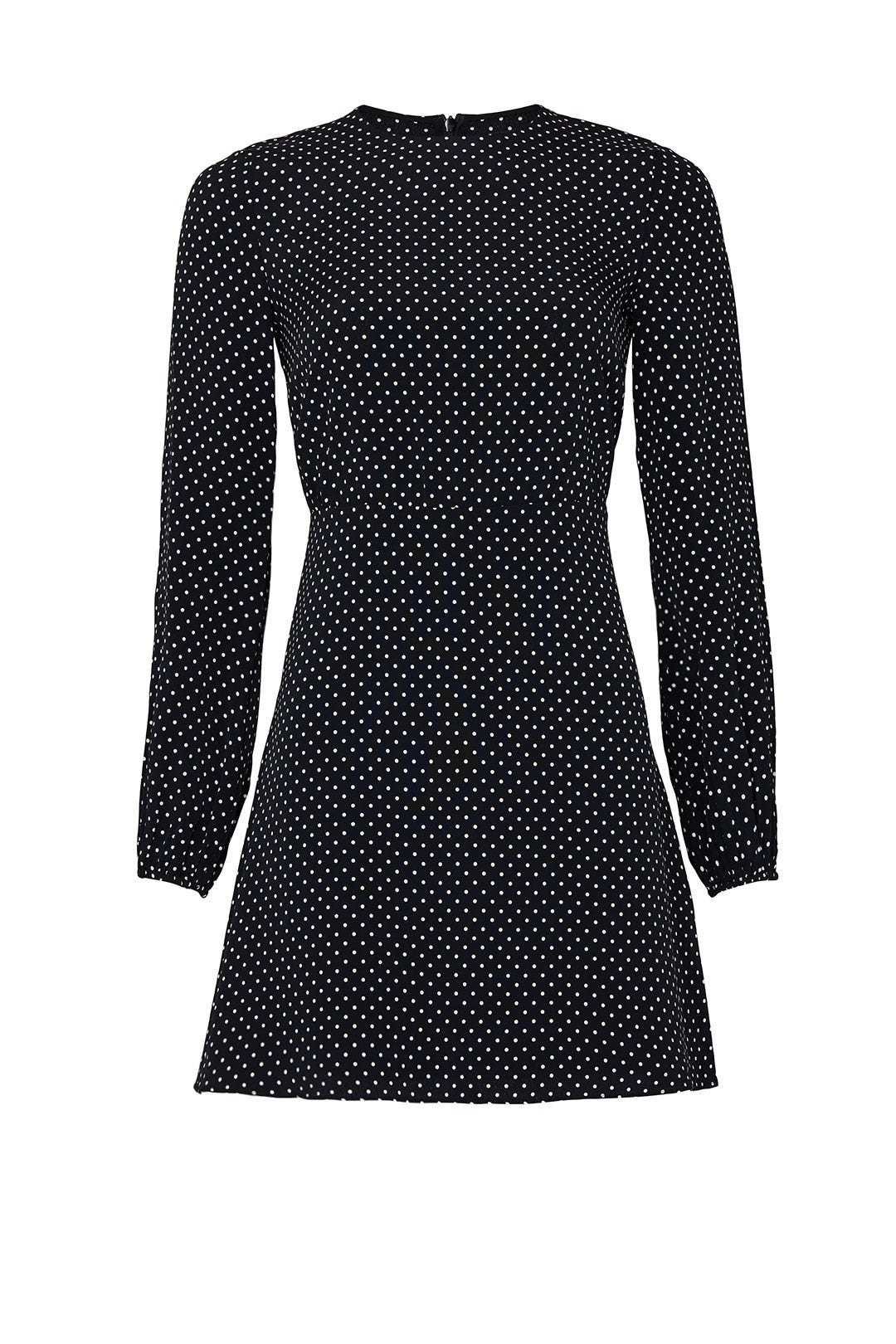 Black Crepe Polka Dot Crew Dress by Theory 4