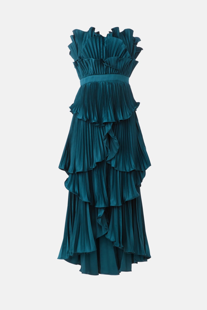Judah Scallop Pleated Dress by AMUR - Photo 4