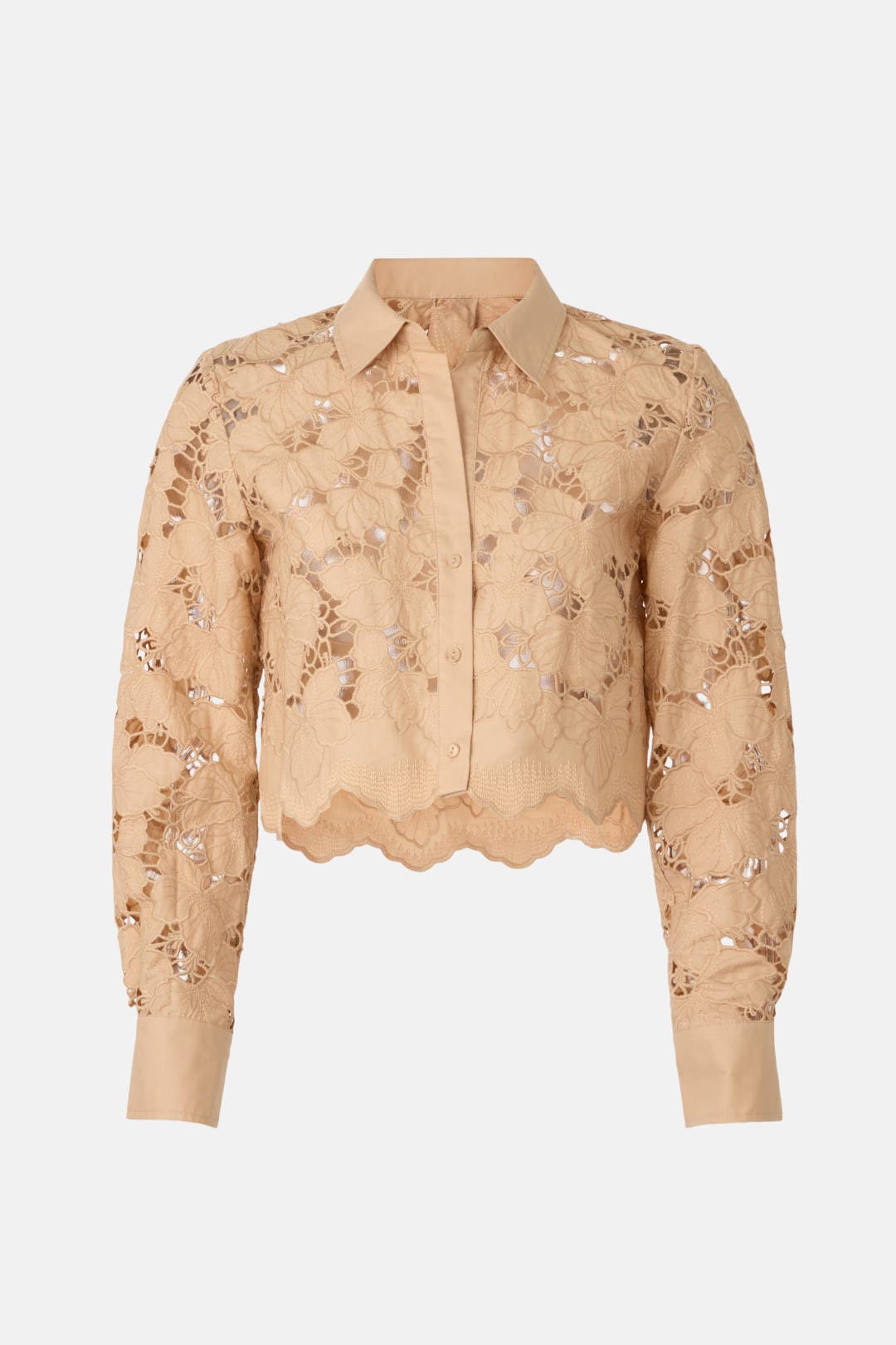 Seychelle Cropped Lace Blouse by L'agence | Rent the Runway