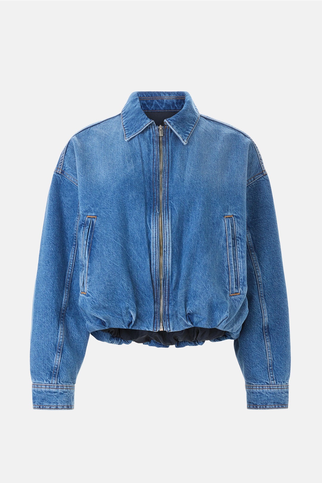 Denim Bubble Hem Jacket by Maje 4