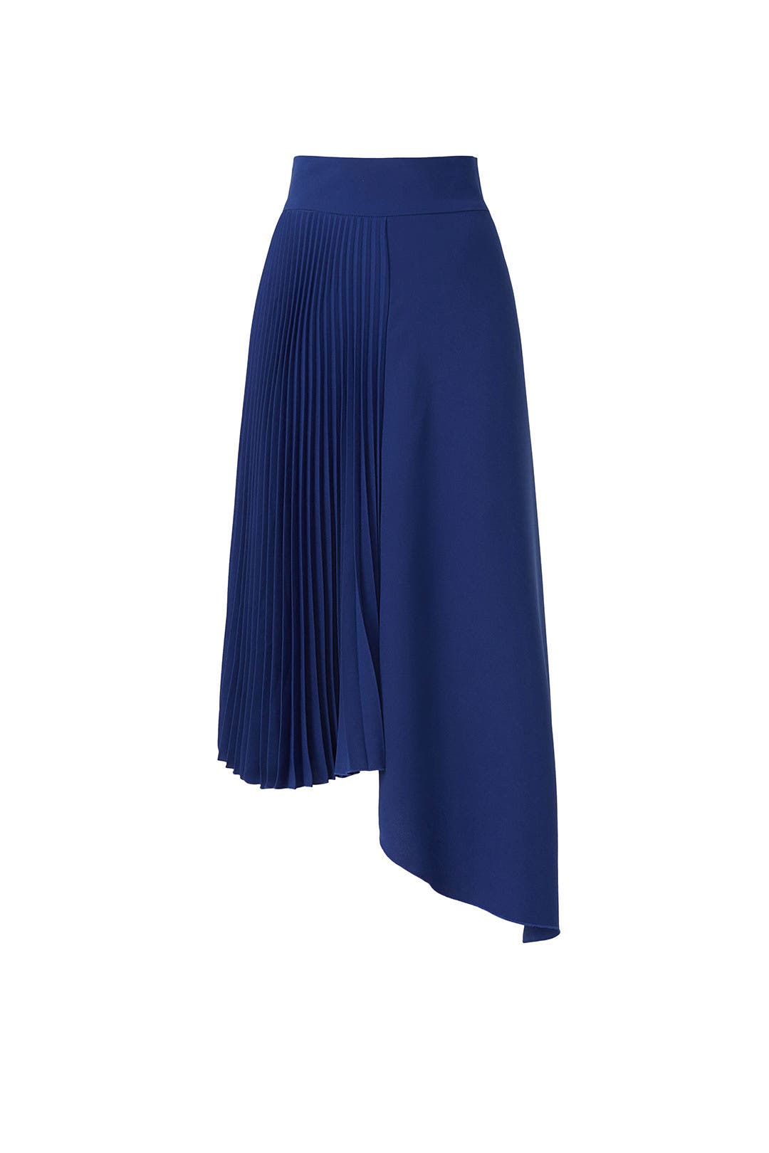 -uneven- asymmetry pleats skirt