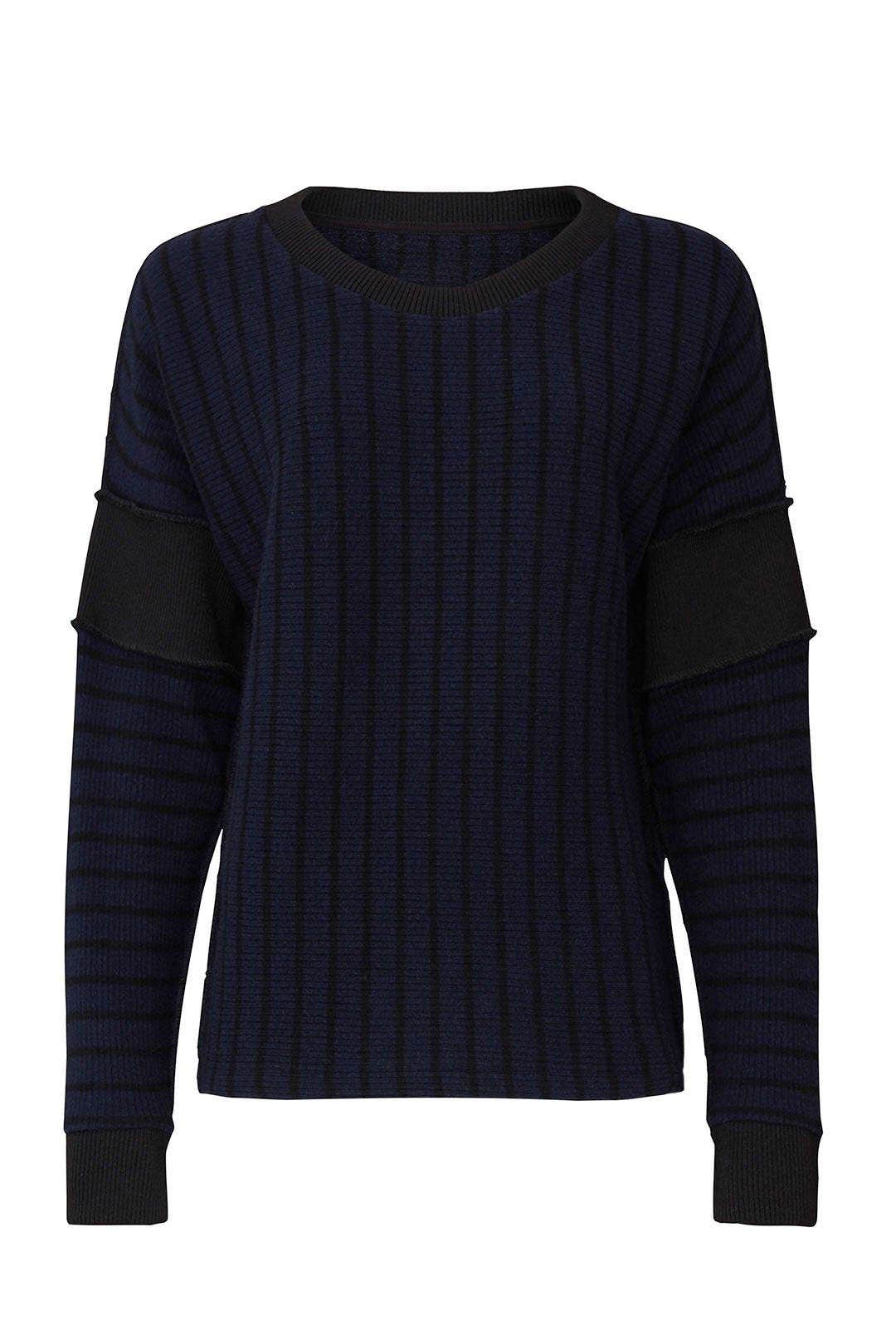 Navy Striped Sweater by MM6 Maison Margiela 4
