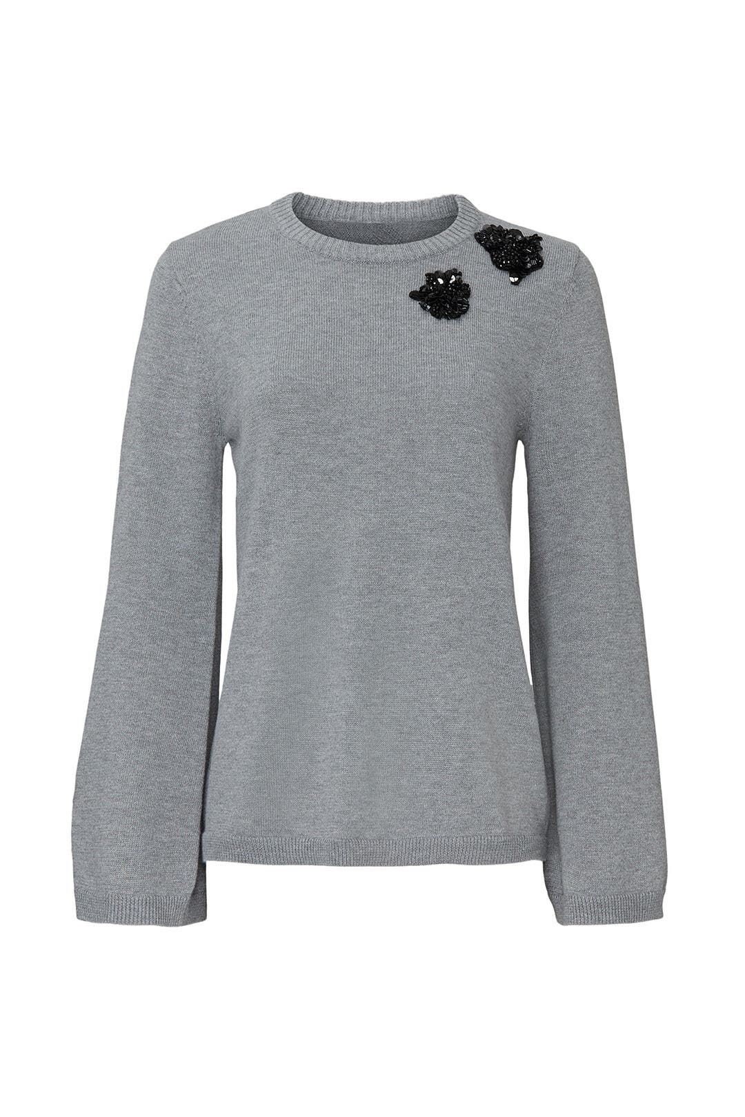 Grey Embellished Sweater by Prabal Gurung x RTR | Rent the