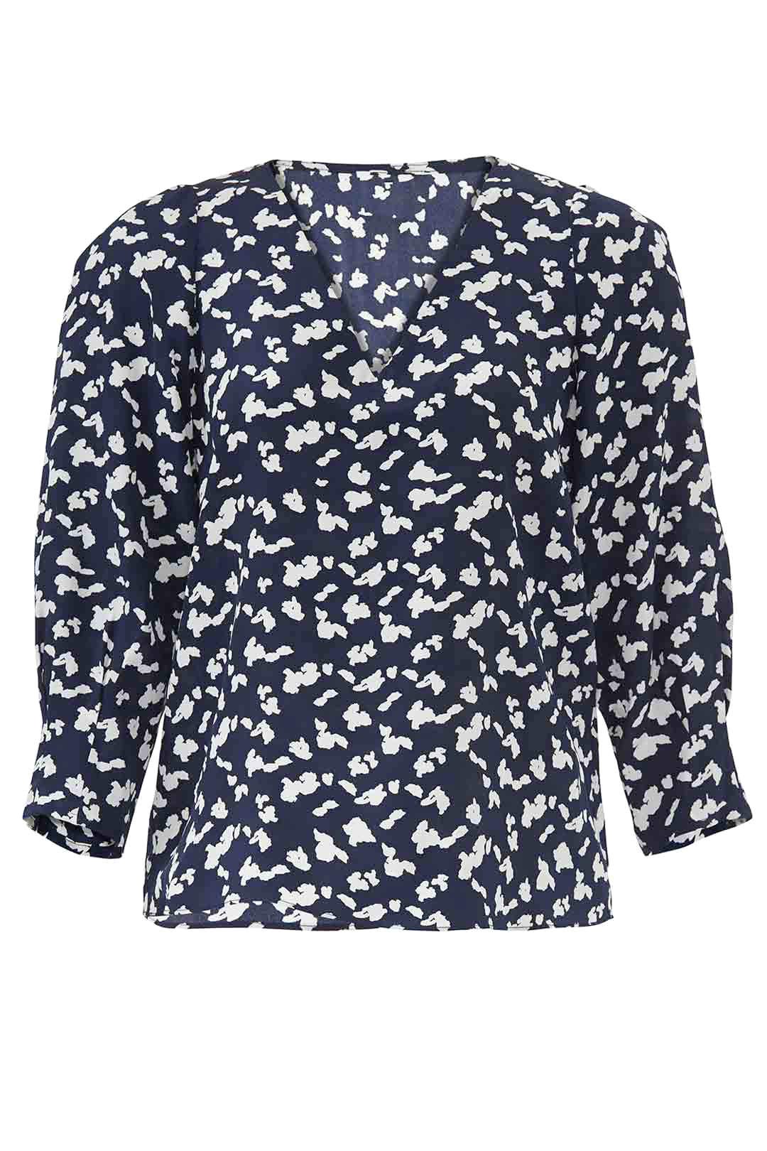 Navy Spots Rena Top by Tanya Taylor